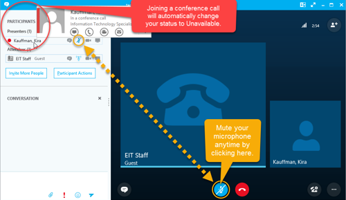 Skype for Business Meetings | Enrollment Management CMS